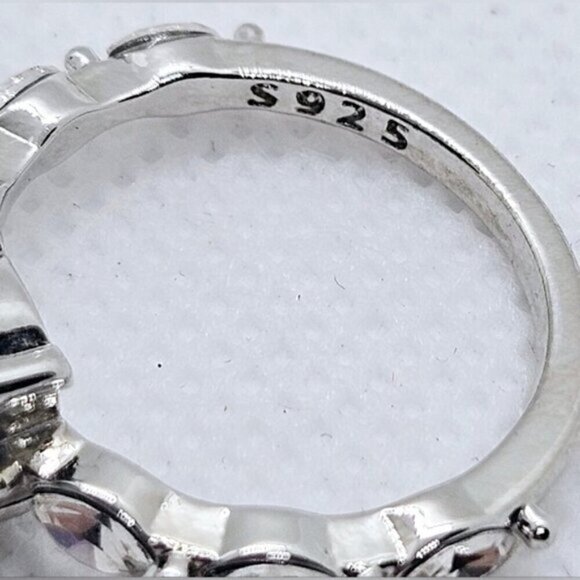 Sterling Silver Wedding Anniversary Engagement 2 Carat Oval Moissanite D… - Picture 6 of 10